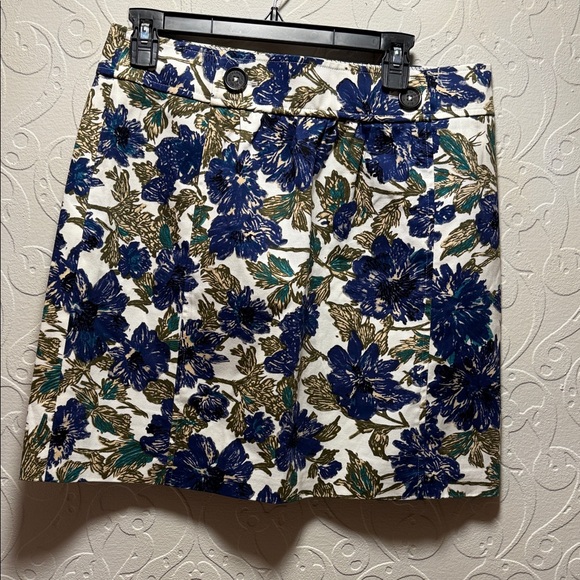 NWT Brooks Brothers A-Line Skirt - Blue and Green Floral - Picture 1 of 4